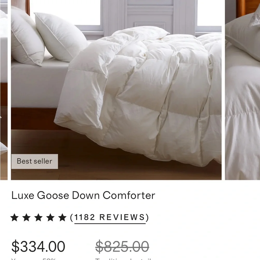 Luxe Goose Down Comforter - White king/cal king